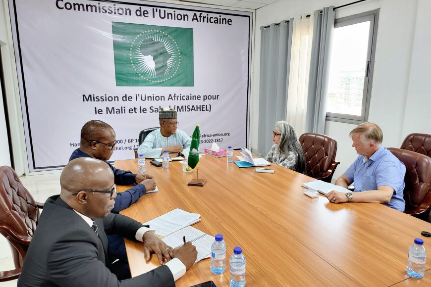 Le Haut représentant, Chef de la MISAHEL, a reçu ce 22 août 2023, une mission de NORCAP (Conseil Norvégien pour les Réfugiés) en séjour à Bamako dans le cadre de leur appui au Mali