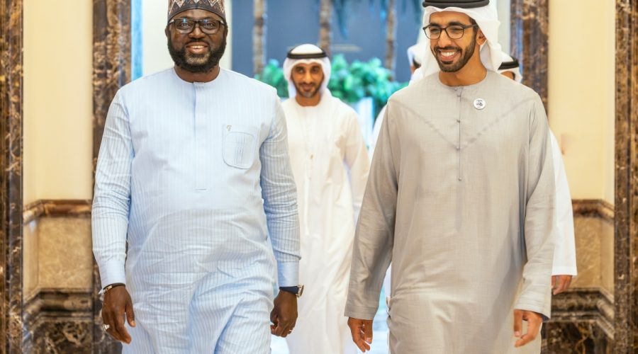 Excellency Sheikh Shakhboot bin Nahyan Al Nahyan Excellency Dr. Mamadou Tangara, High Representative of the African Union Commission (AUC) for Mali and the Sahel