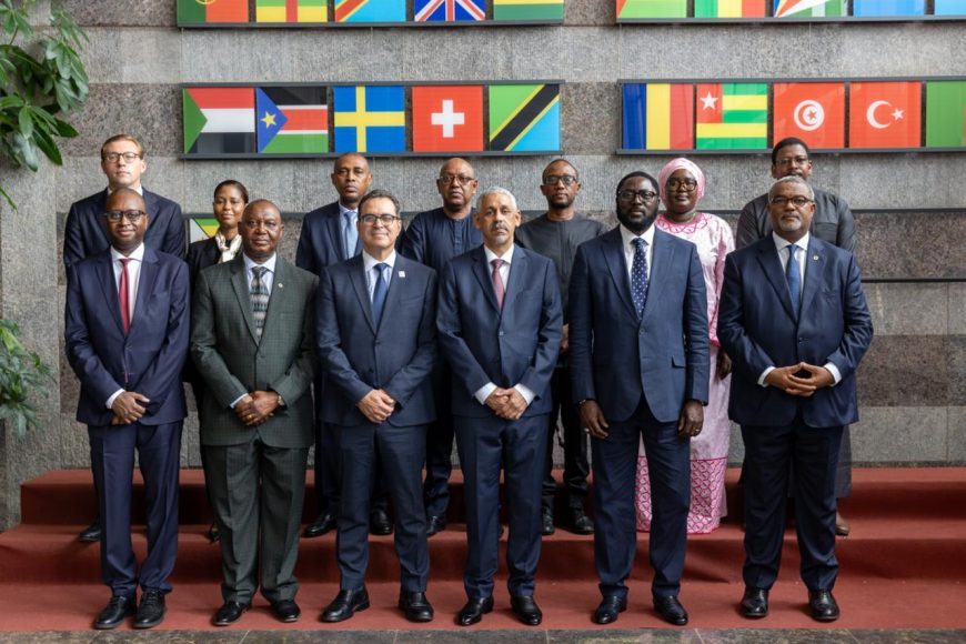 Le Haut Représentant du Président de la Commission de l’Union africaine pour le Mali et le Sahel et Chef de la MISAHEL, S.E. Dr Mamadou Tangara, a été reçu en audience par le Président du Groupe de la Banque Africaine de Développement, S.E. Dr. Sidi Ould Tah.